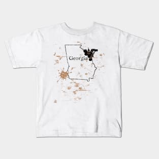 Georgia Off Road ATV Mud State Map Kids T-Shirt